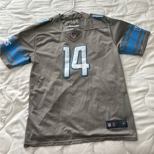 NFL Gray Short Sleeve Jersey with Light Blue Accents